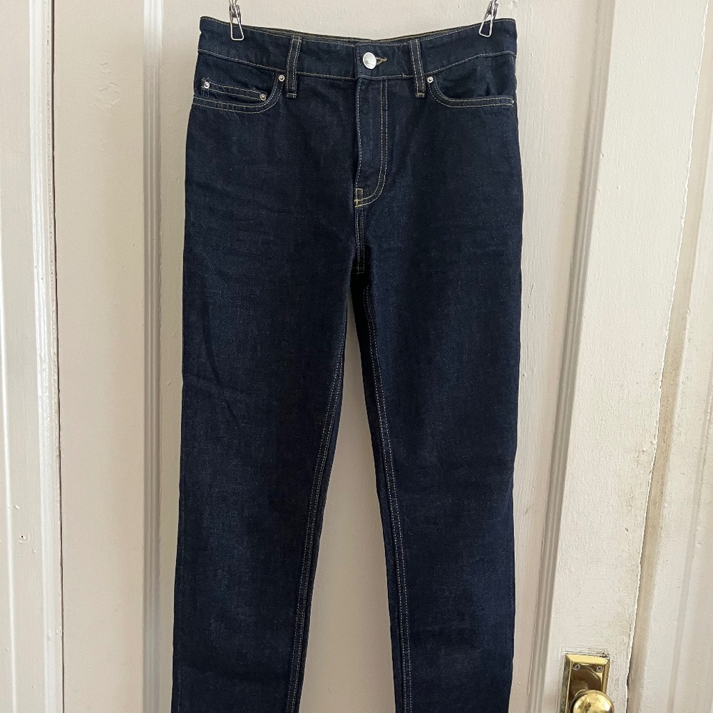 Toteme Low Taper Denim, Slate Blue